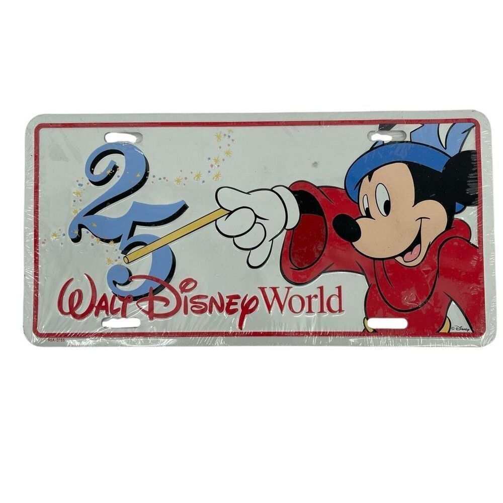 Disney Parks Walt Disney World 2003 Sorcerer Mickey License Plate NEW